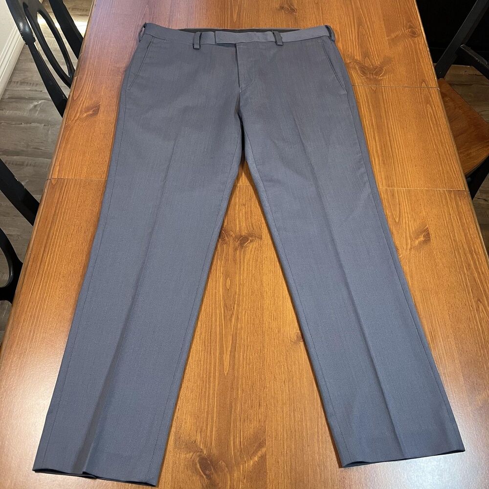 Louis Raphael Luxe Pants‎ Mens 36x30 Wool Blend Slim Fit Dress Trousers Classic
